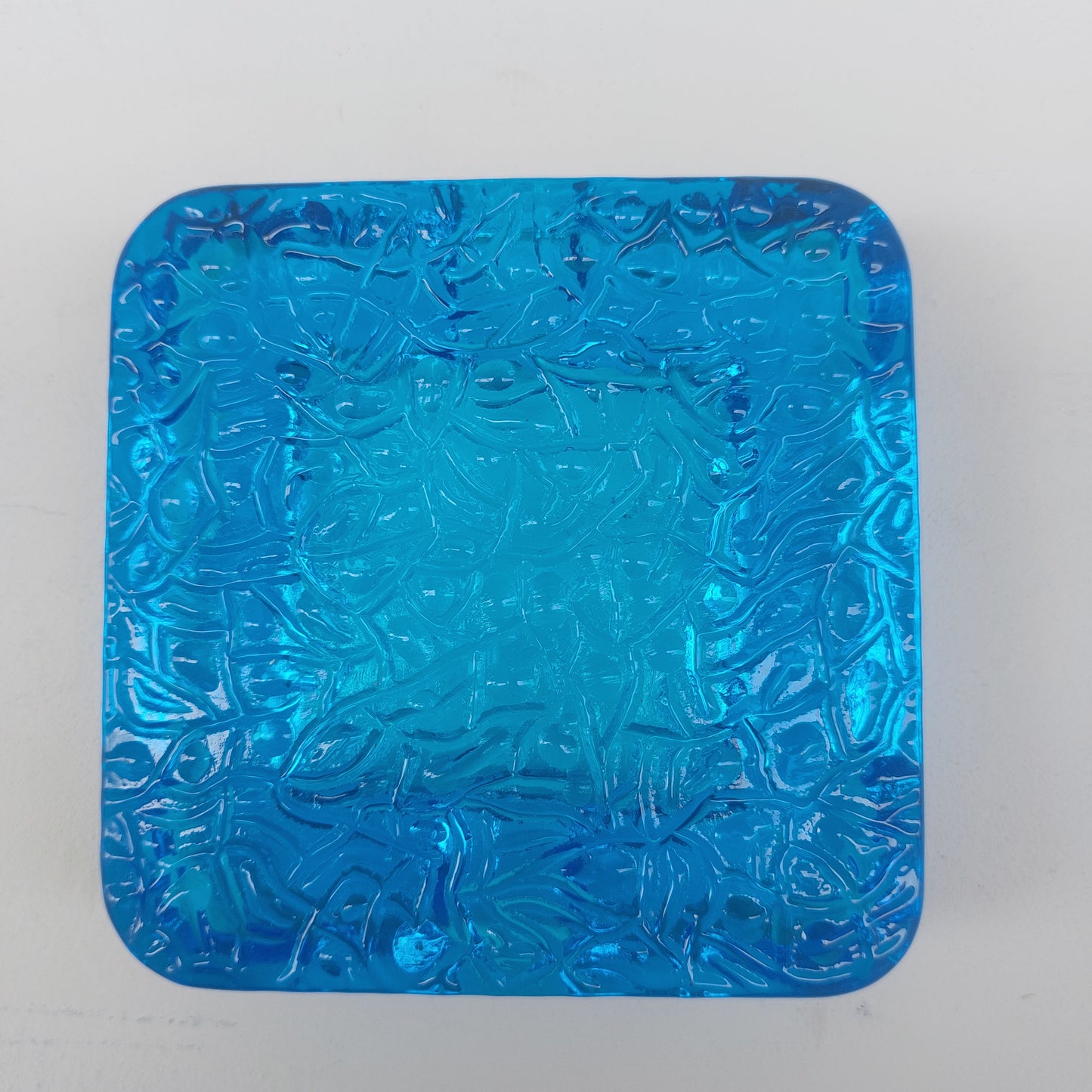 Posacenere vintage in vetro blu