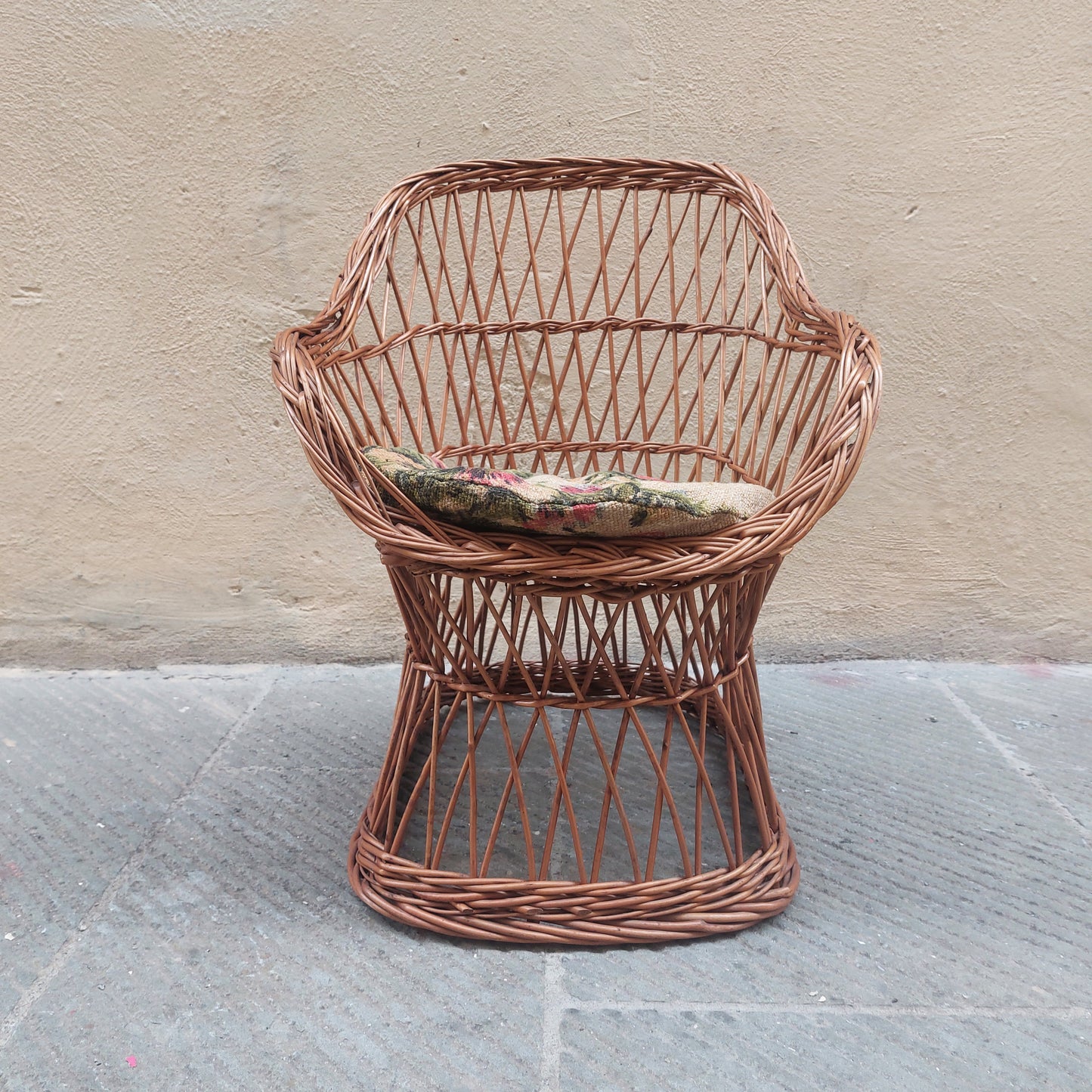 Poltroncina in vimini da bambin anni '60
