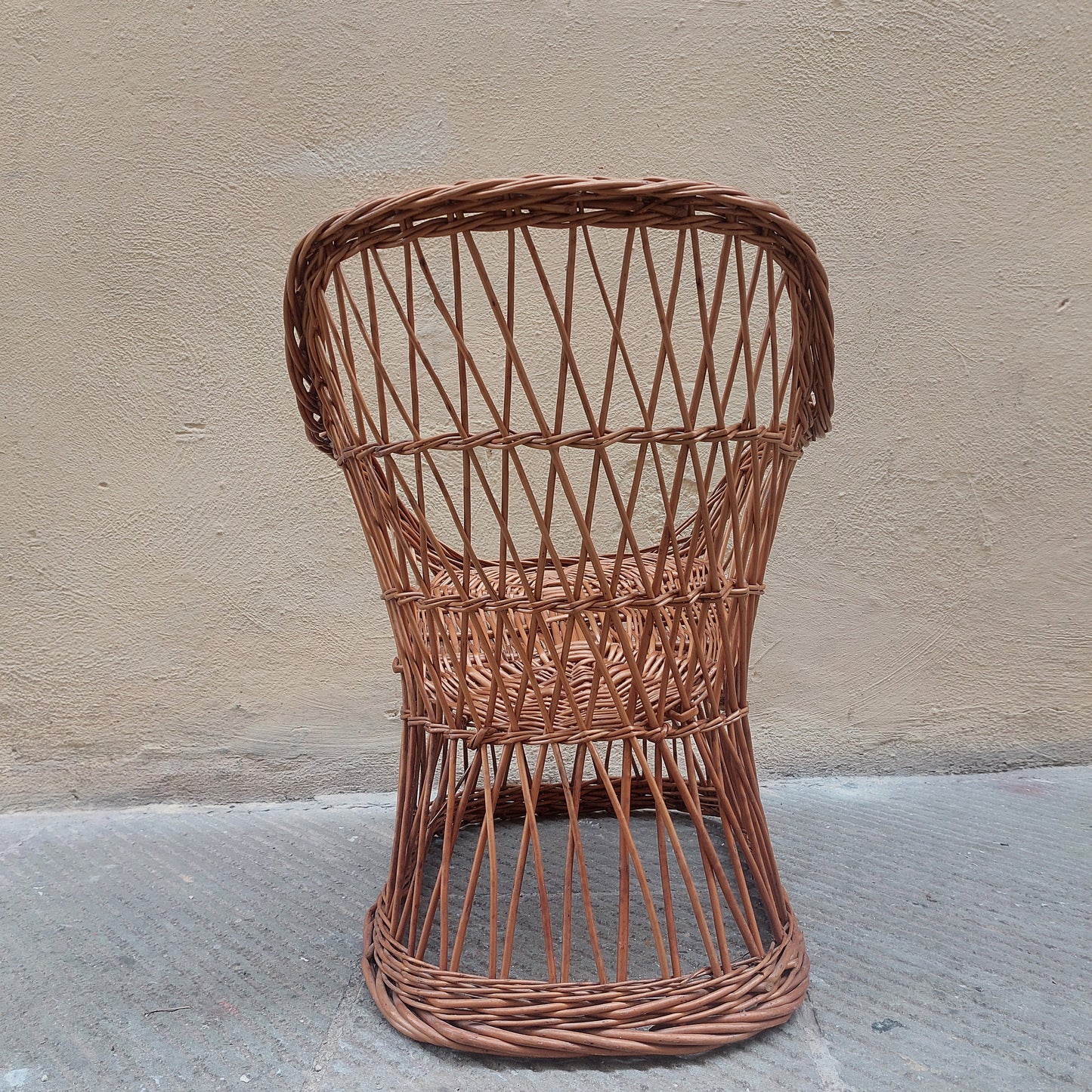 Poltroncina in vimini da bambin anni '60