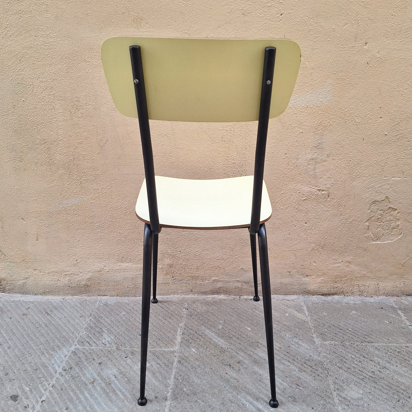 4 Sedia in formica gialla, Italia, anni '70