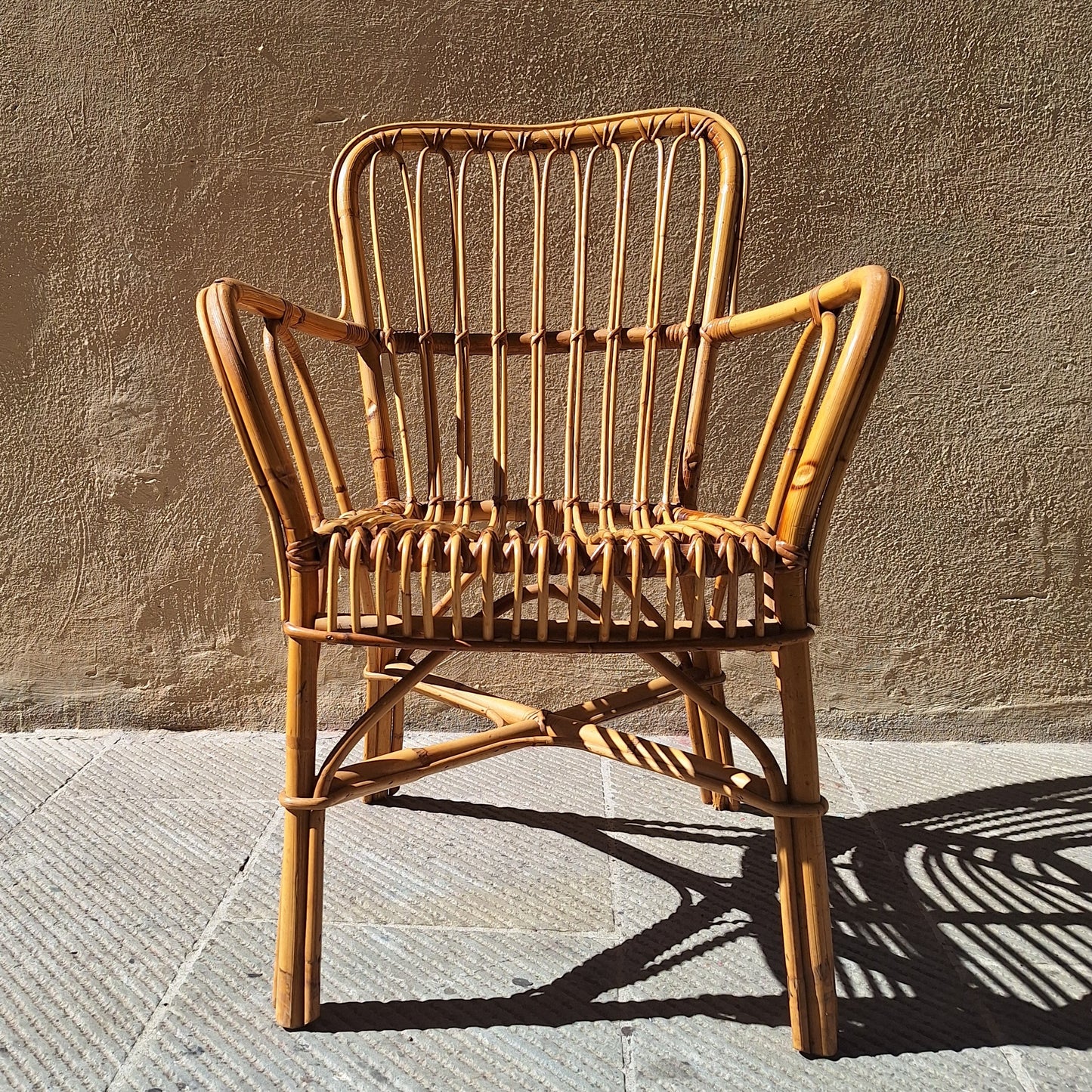 Poltroncina in bambù anni '80