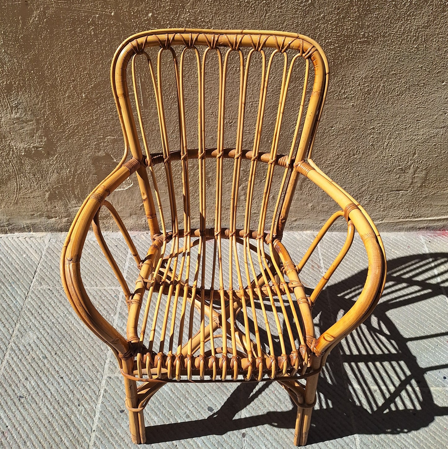Poltroncina in bambù anni '80