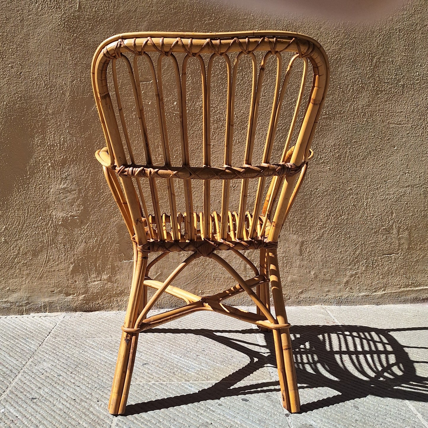 Poltroncina in bambù anni '80