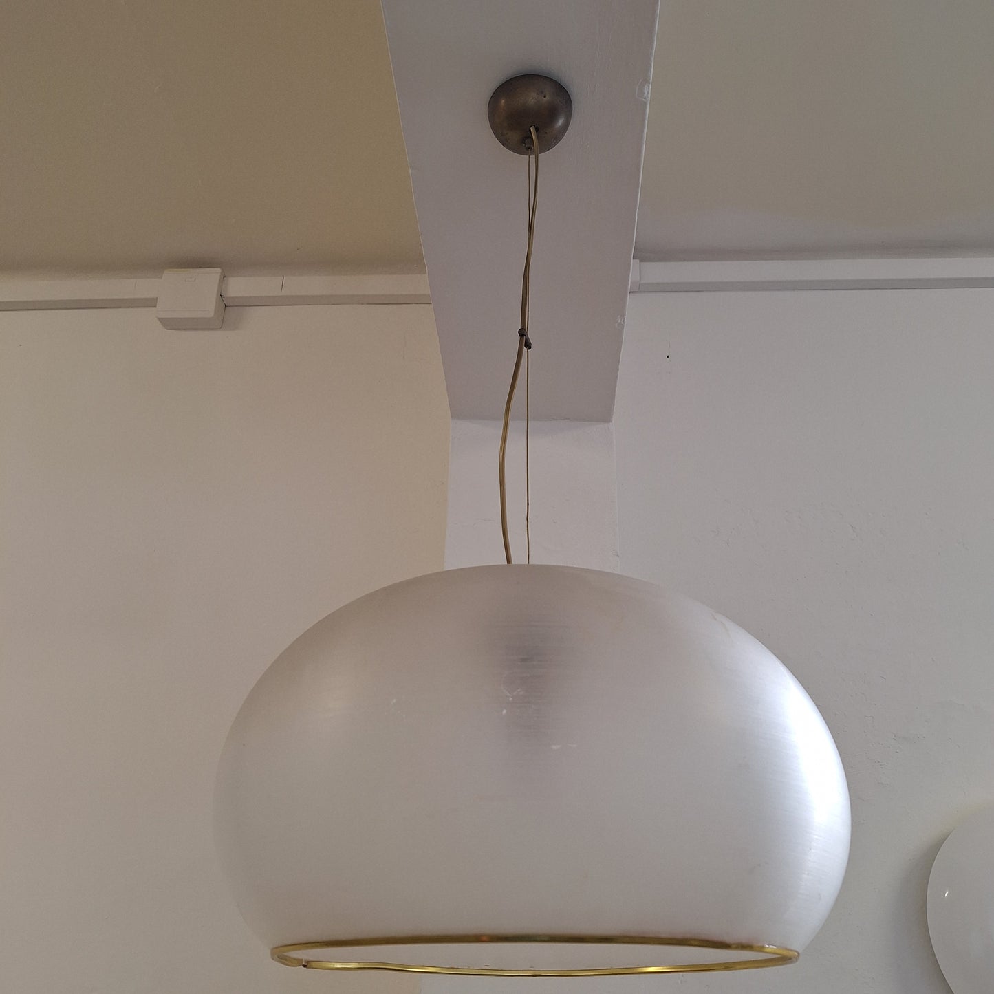 Lampadario anni '70 in vetro acrilico