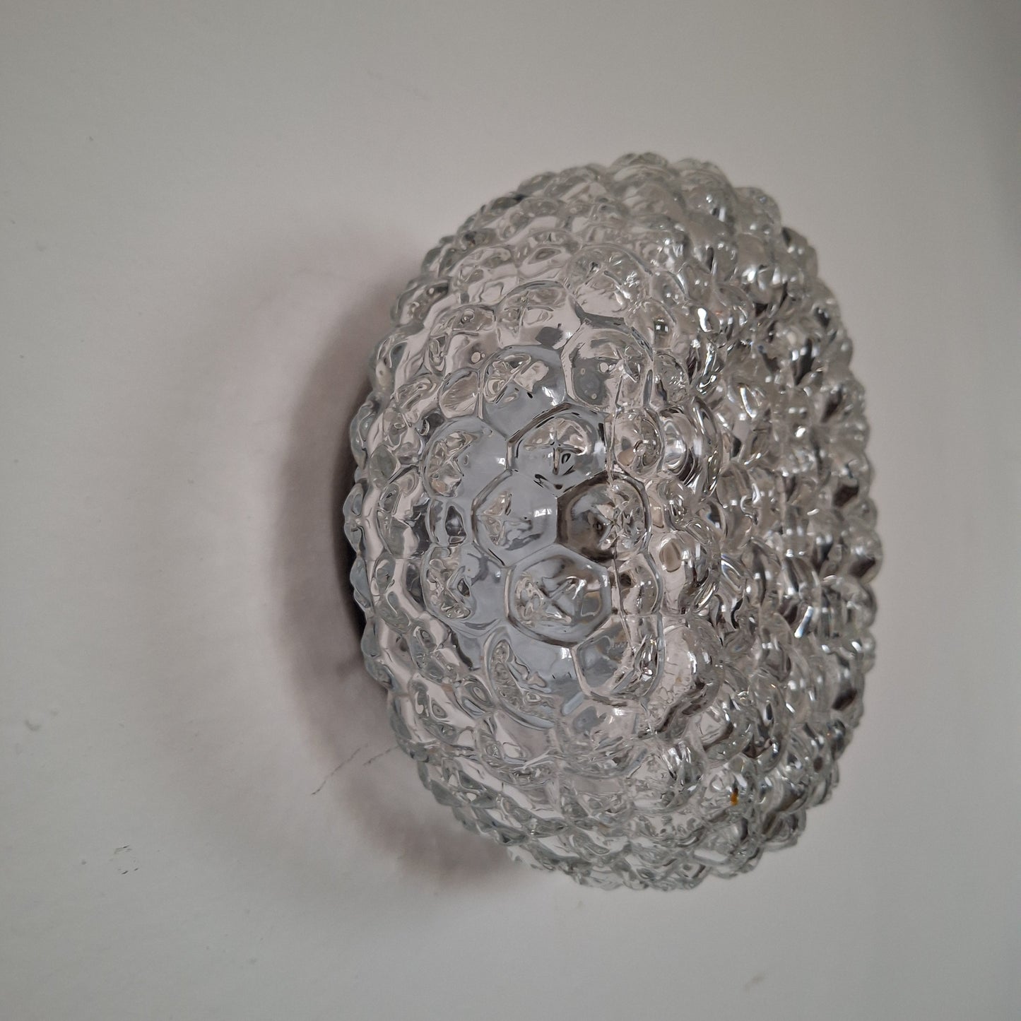 Plafoniera rotonda in vetro anni '60