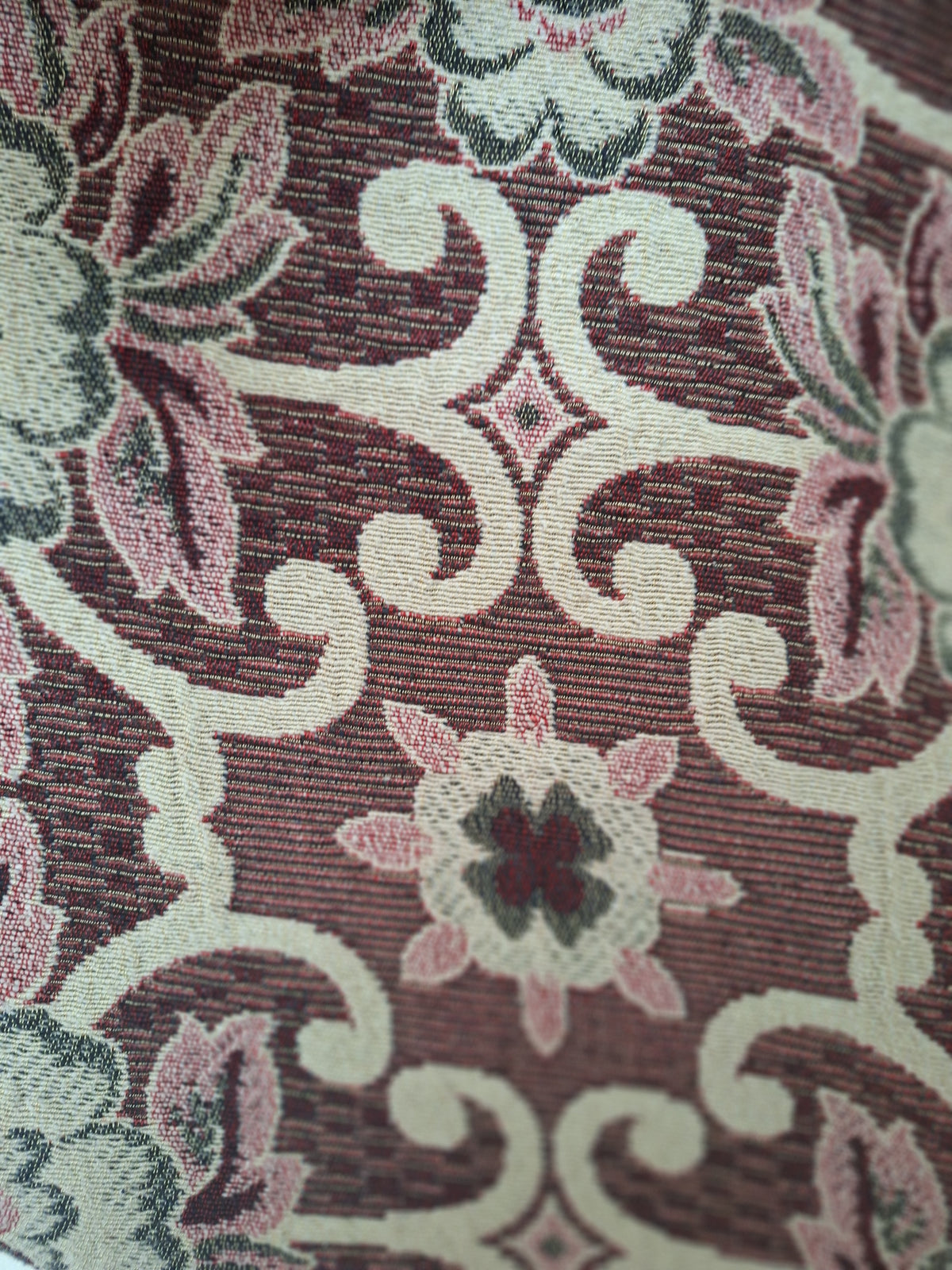 Copriletto matrimoniale jacquard a motivi floreali anni '60/'70