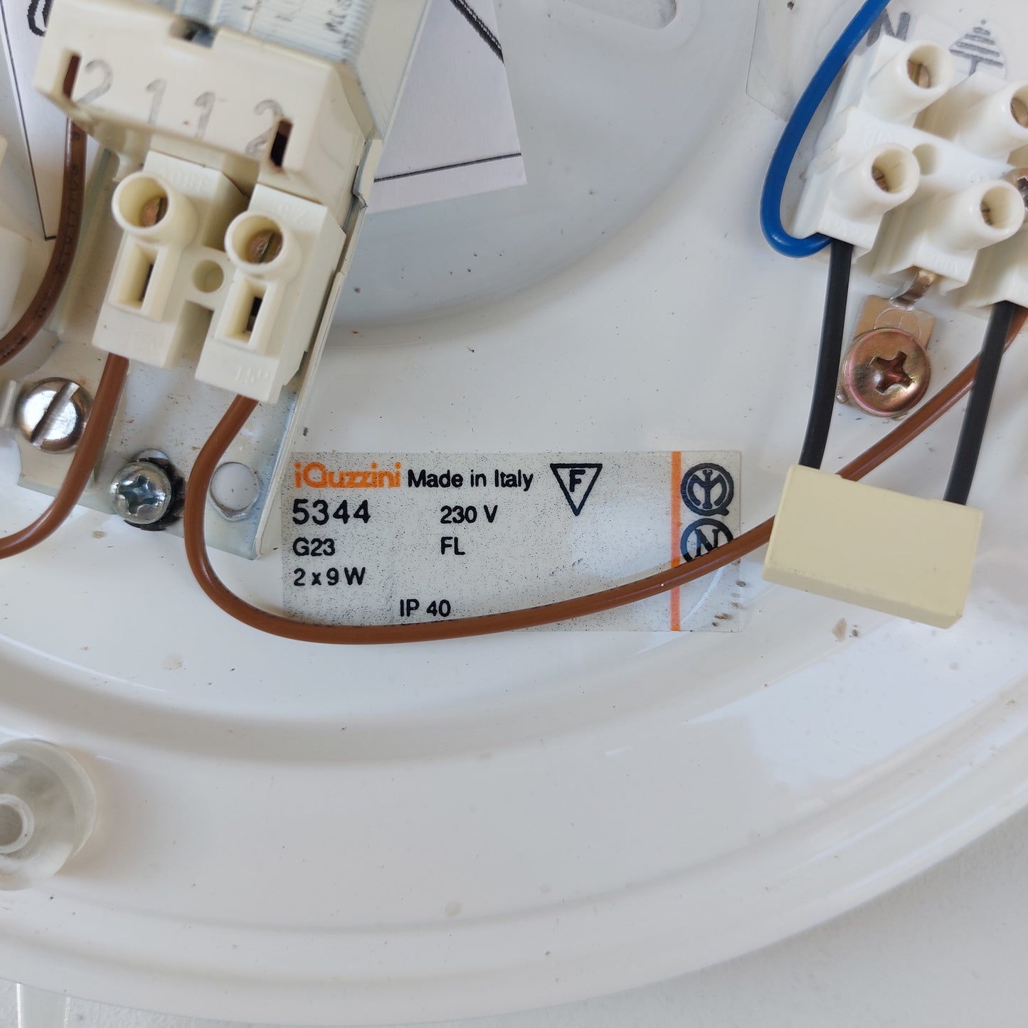 Piccola lampada da parete rotonda, Guzzini, Italia, anni '80. Nuova