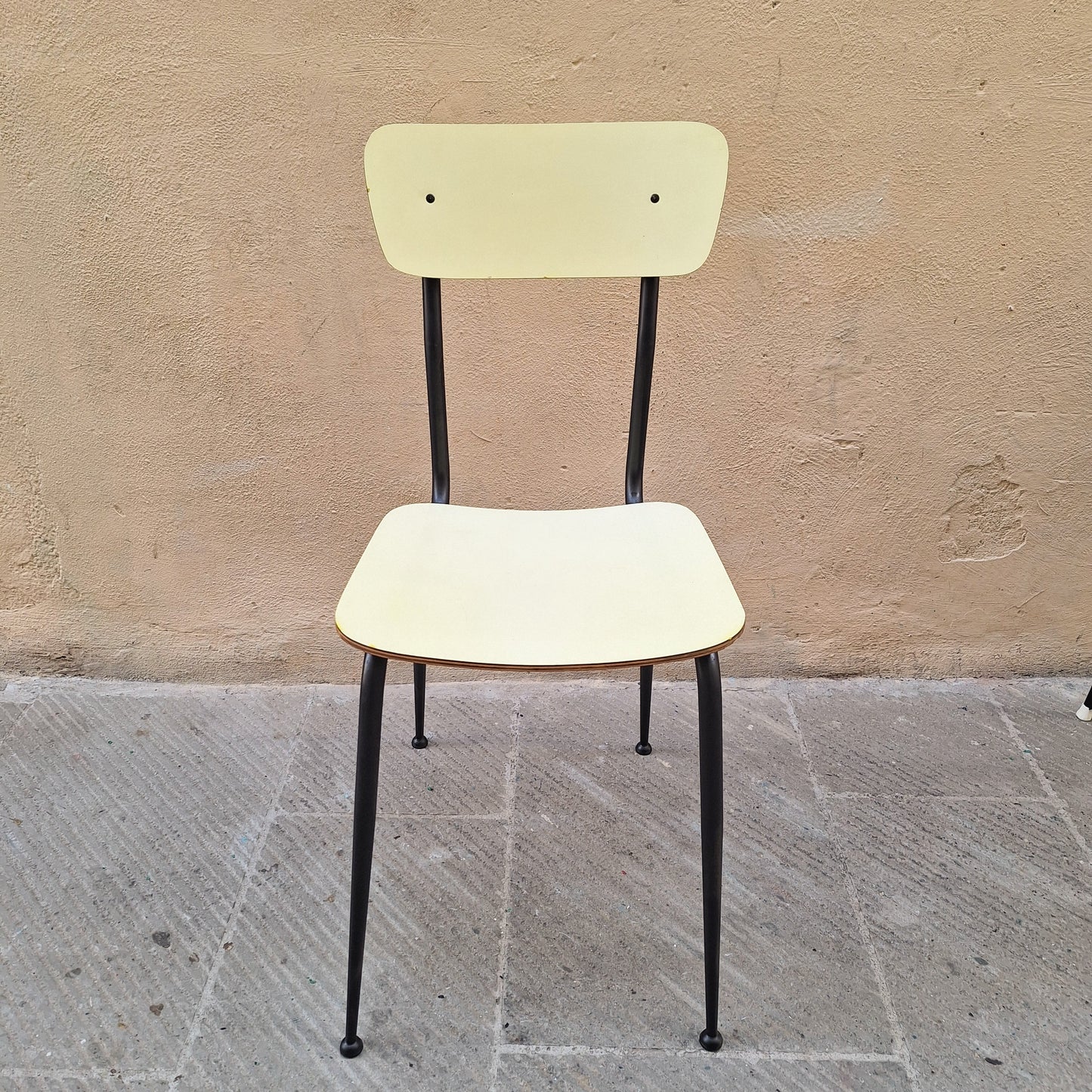 4 Sedia in formica gialla, Italia, anni '70