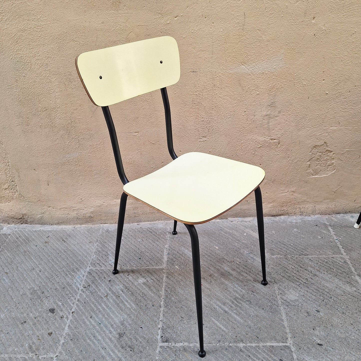 4 Sedia in formica gialla, Italia, anni '70