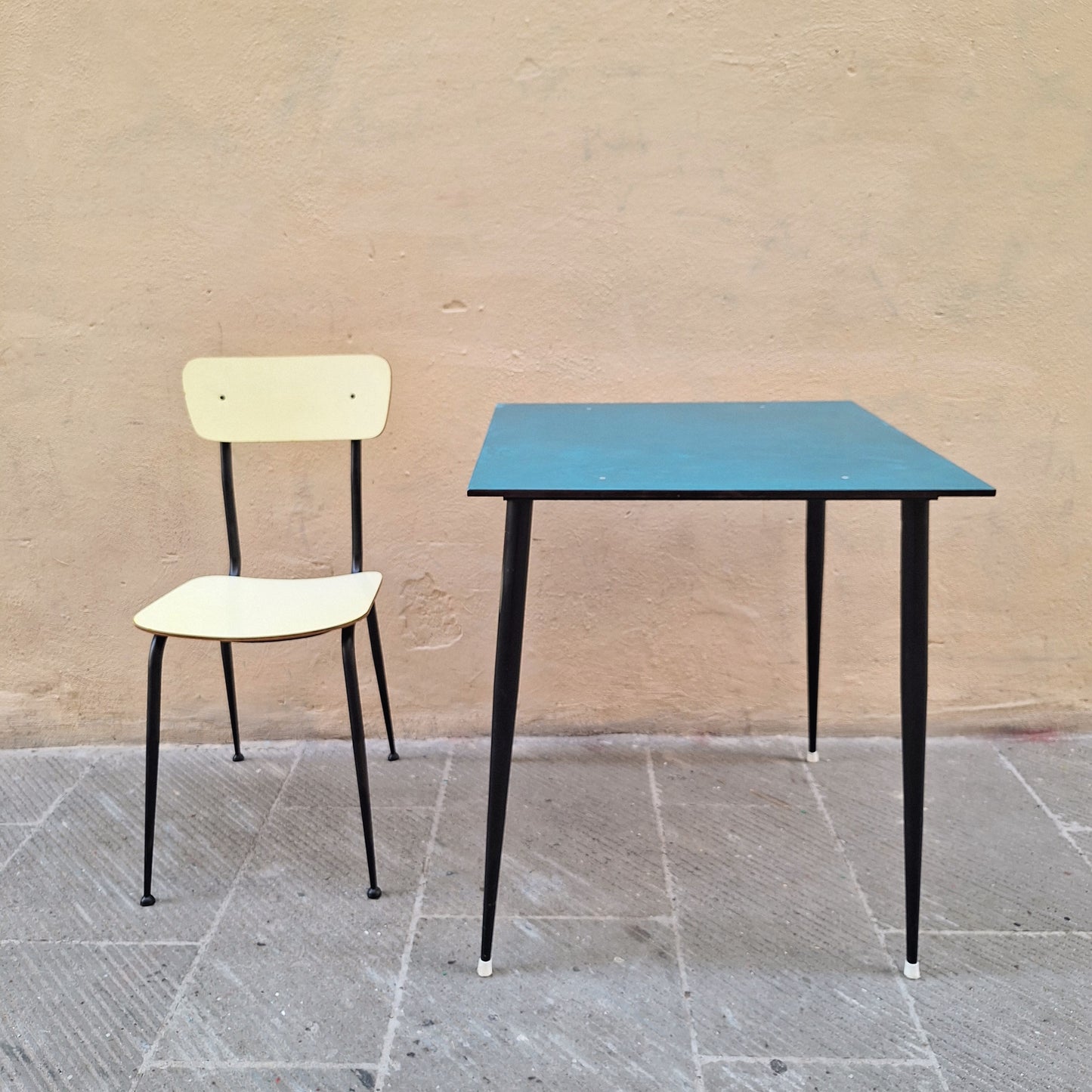 4 Sedia in formica gialla, Italia, anni '70