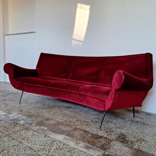 0Divano curvo anni '50 