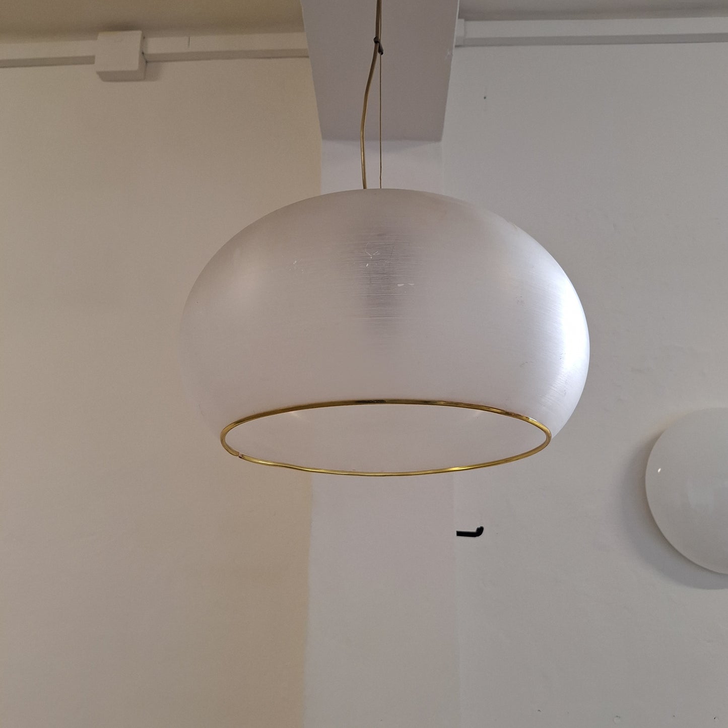 Lampadario anni '70 in vetro acrilico