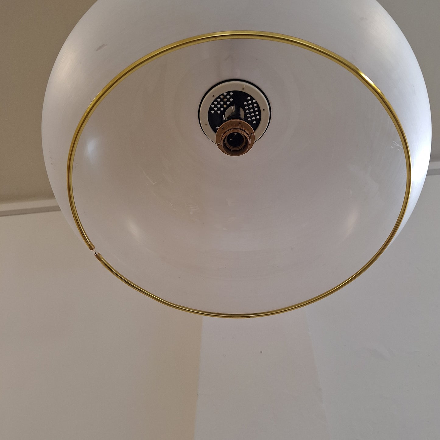 Lampadario anni '70 in vetro acrilico