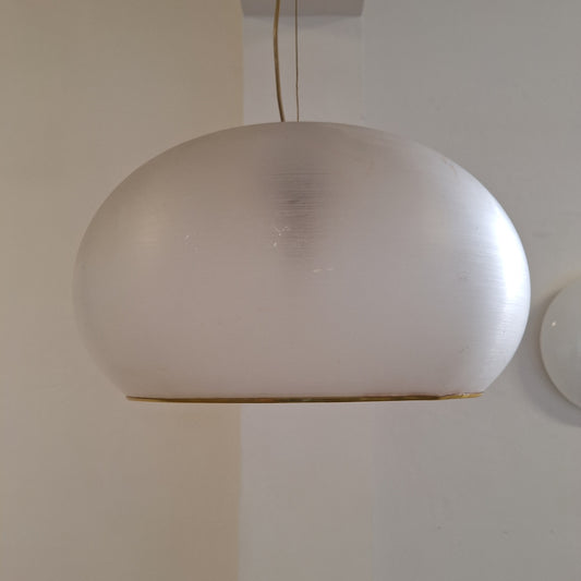 Lampadario anni '70 in vetro acrilico