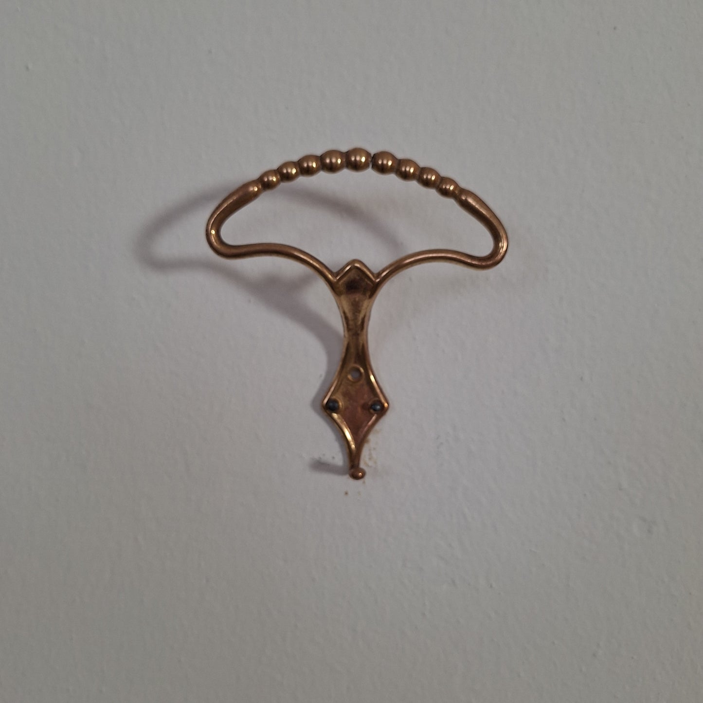 Appendiabiti da parete in ottone, anni '60