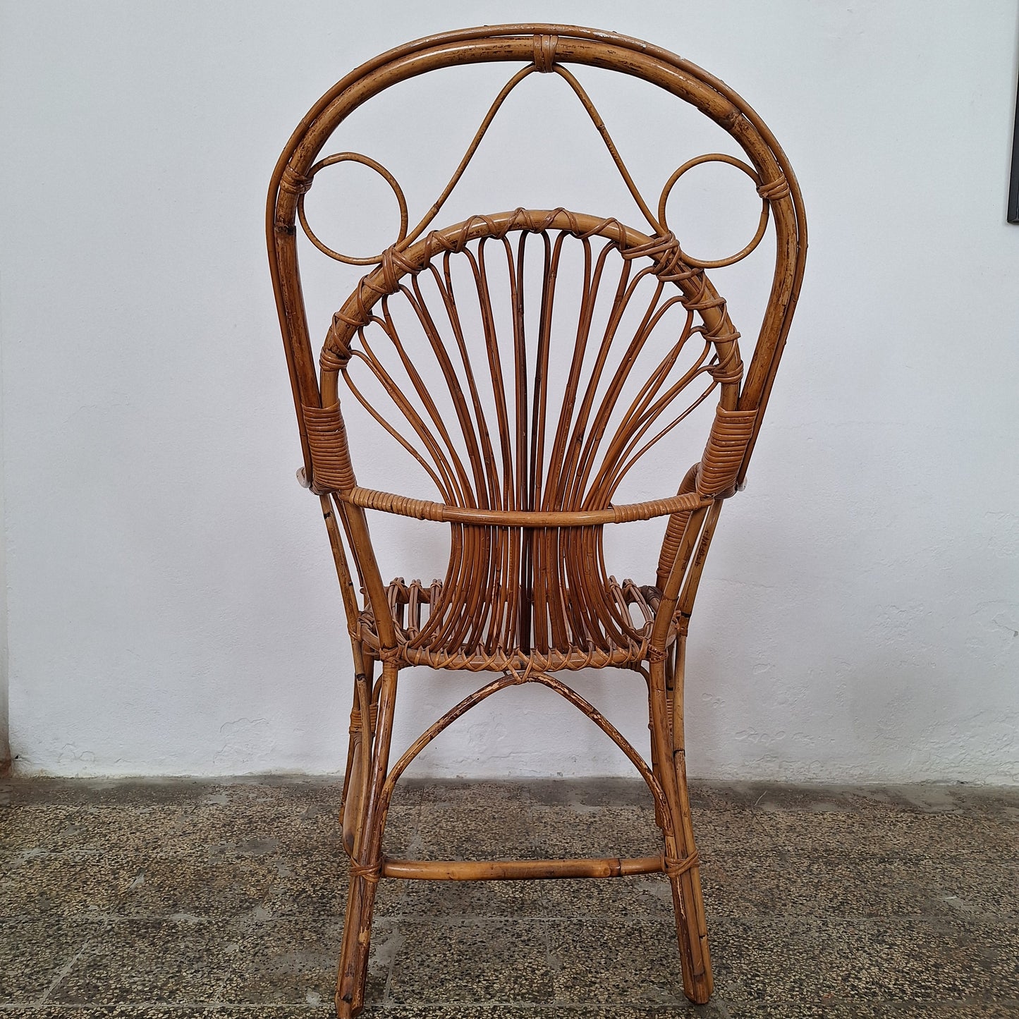 Poltrona anni '70 in bambù