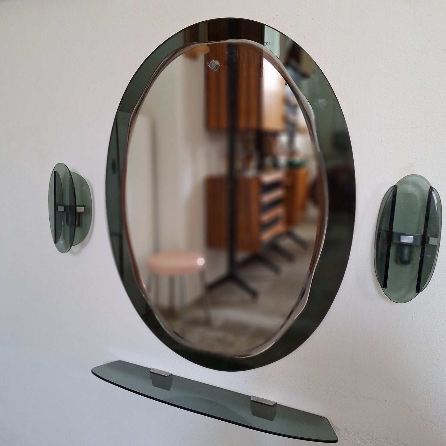 Piccola mensola Veca in vetro di Murano anni '70