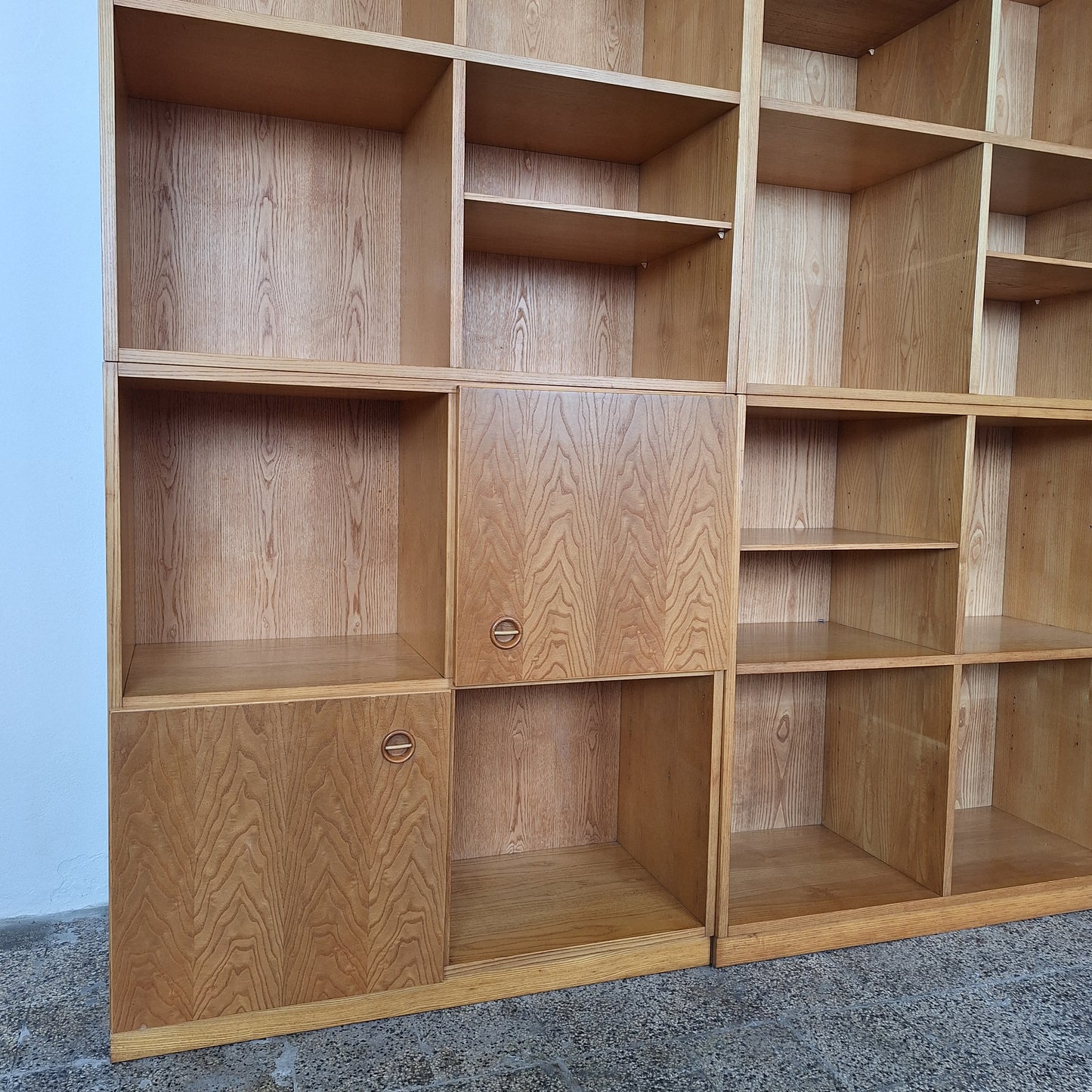 Libreria anni '60 in rovere in stile scandinavo