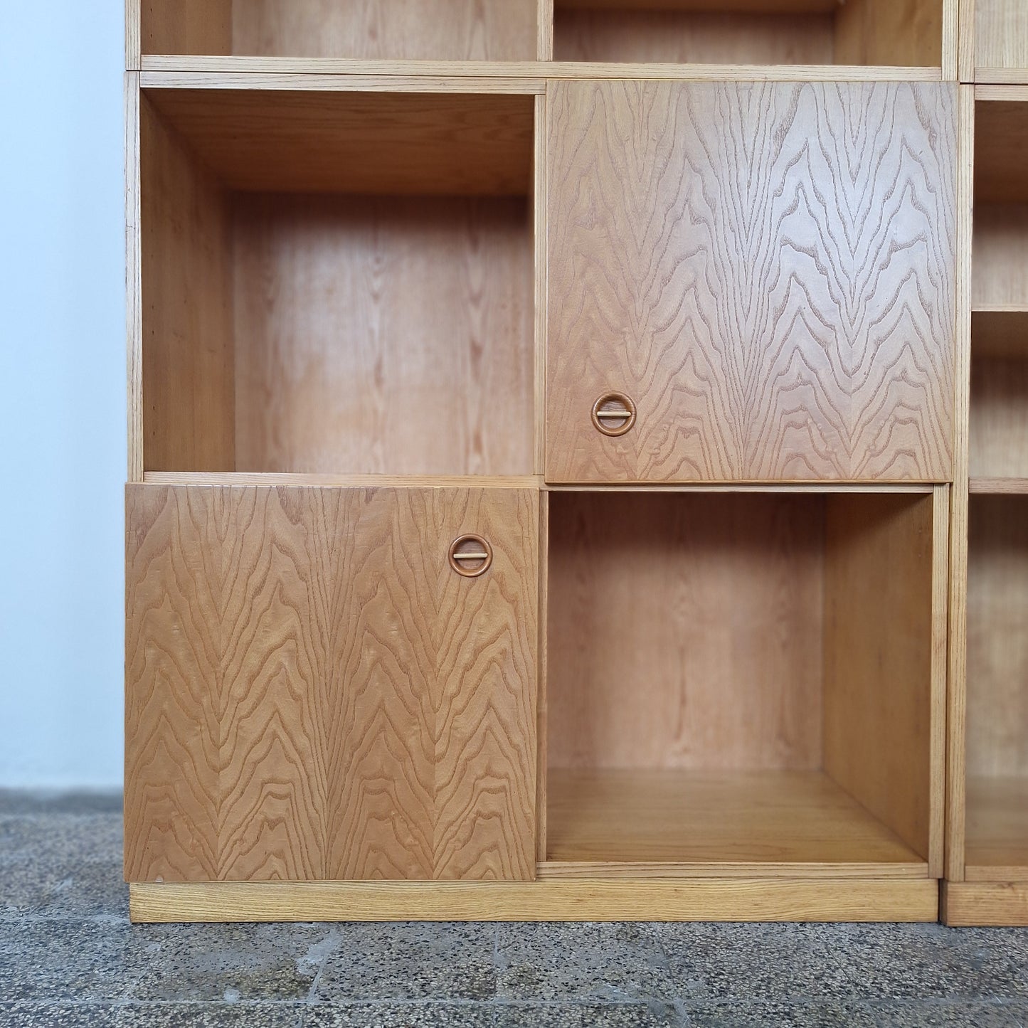 Libreria anni '60 in rovere in stile scandinavo