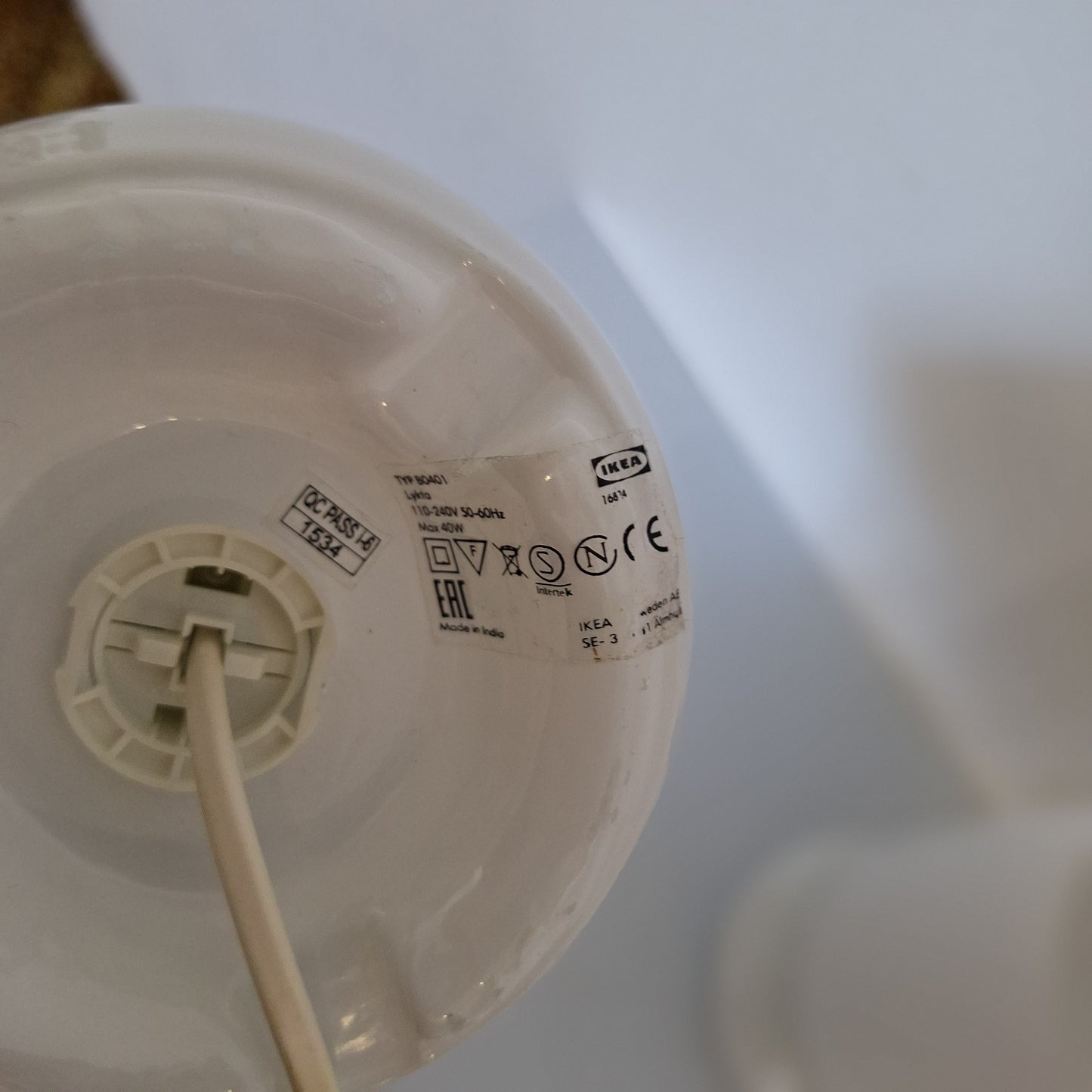 Coppia di lampade da tavolo IKEA "Lykta" anni '90