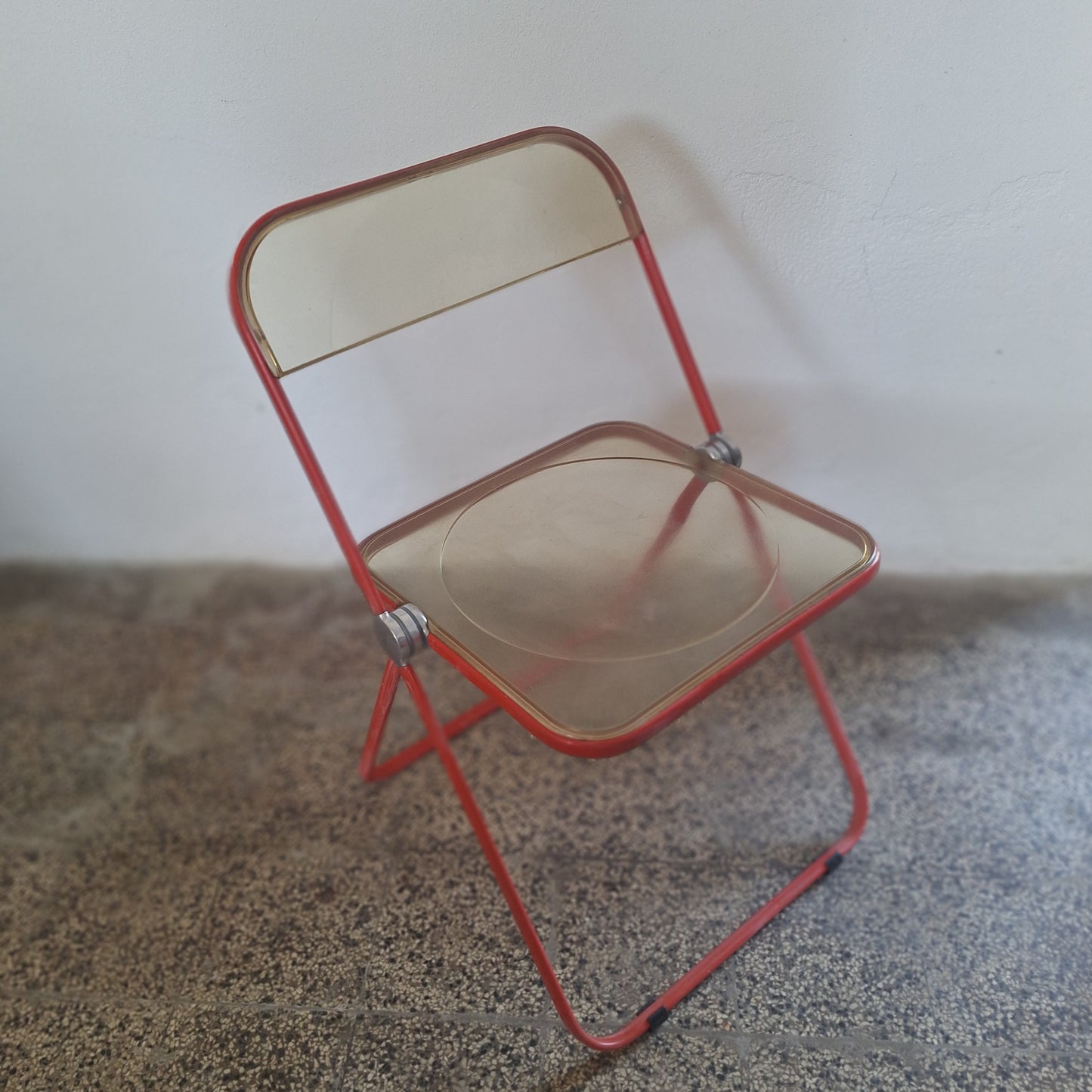Sedia pieghevole "Plia" originale marchiata, Anonima Castelli, design Giancarlo Piretti, anni '70
