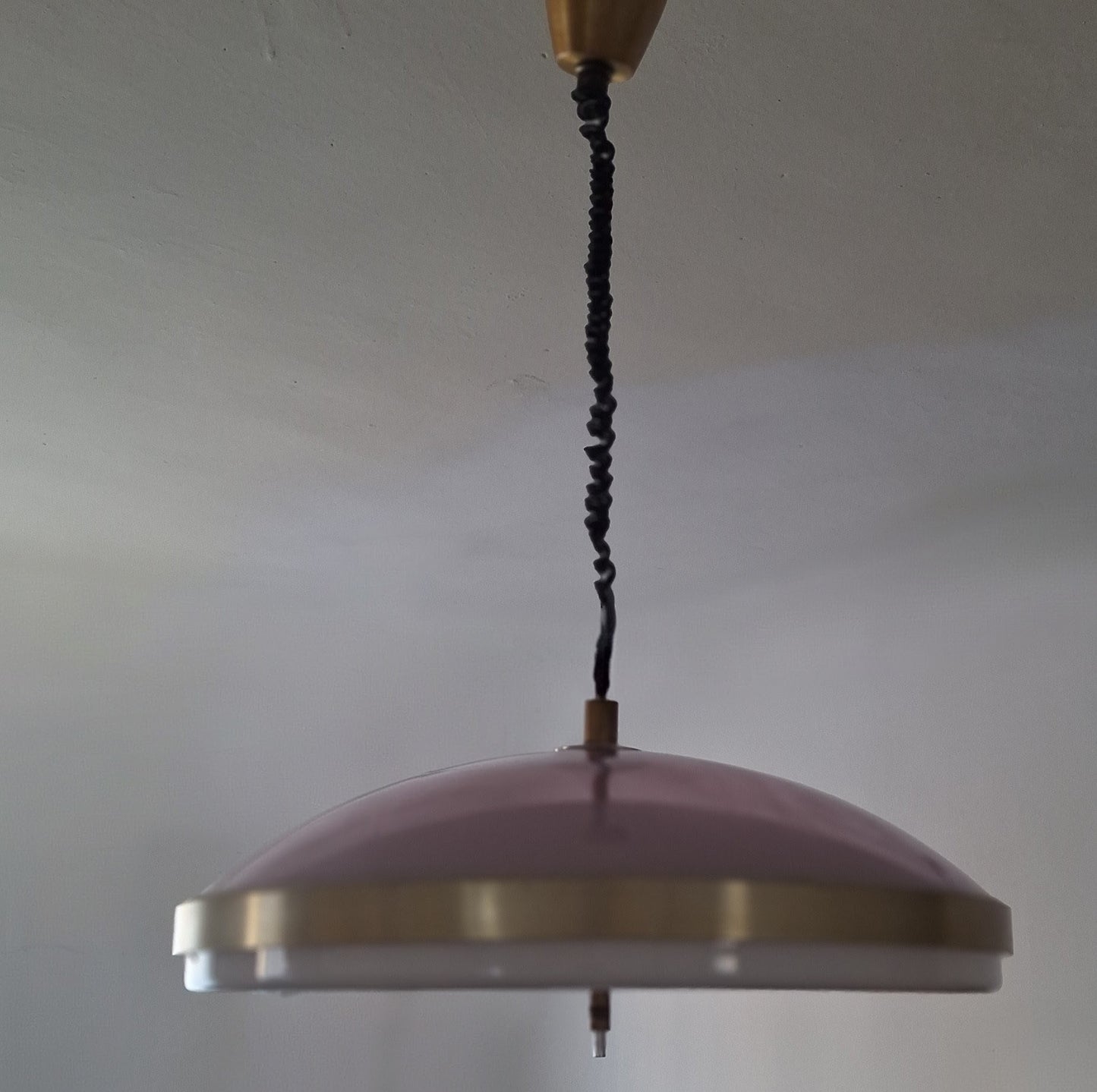 Lampadario a sospensione "UFO" originale marchiato, Stilux Milano, anni '60