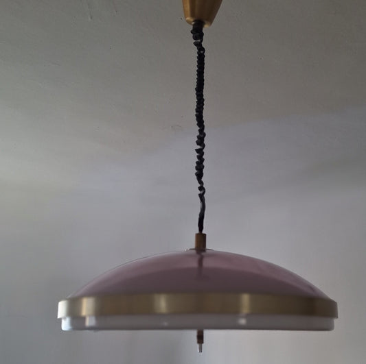 Lampadario a sospensione "UFO" originale marchiato, Stilux Milano, anni '60