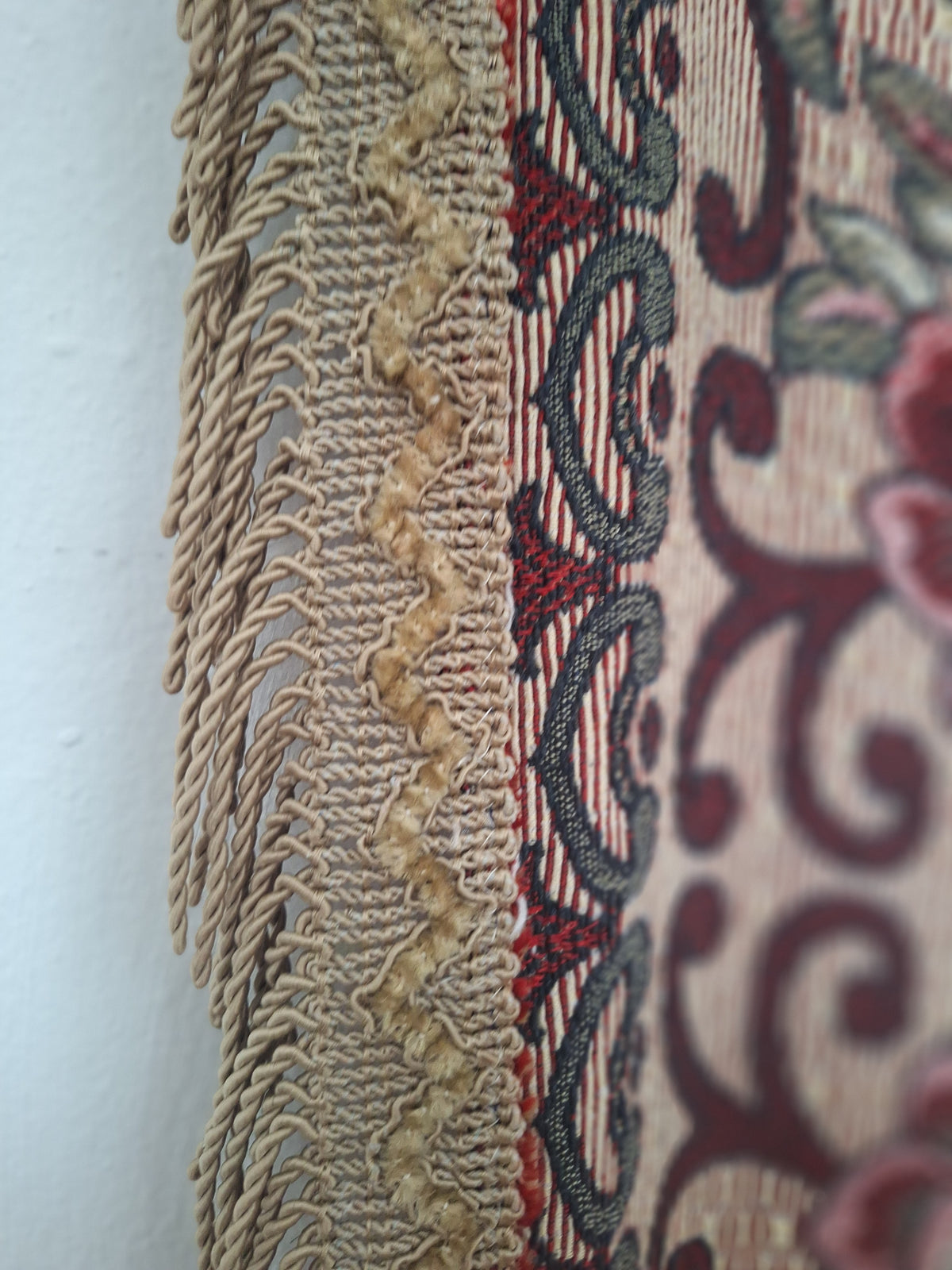 Copriletto matrimoniale jacquard a motivi floreali anni '60/'70