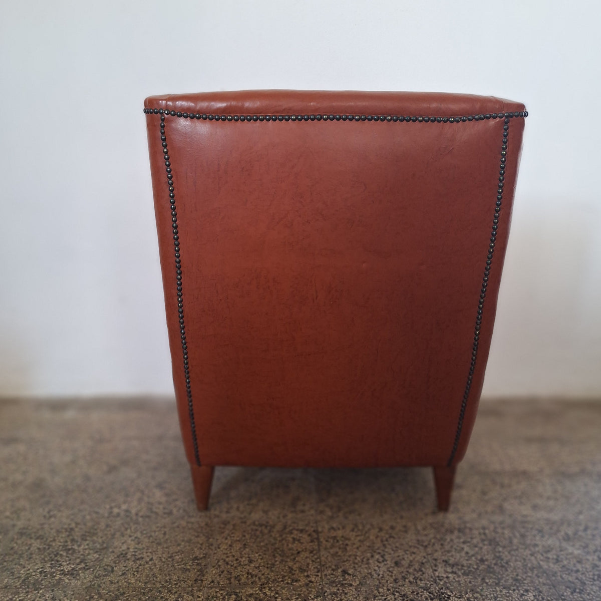 Poltroncina vintage in eco-pelle, anni '50-'60