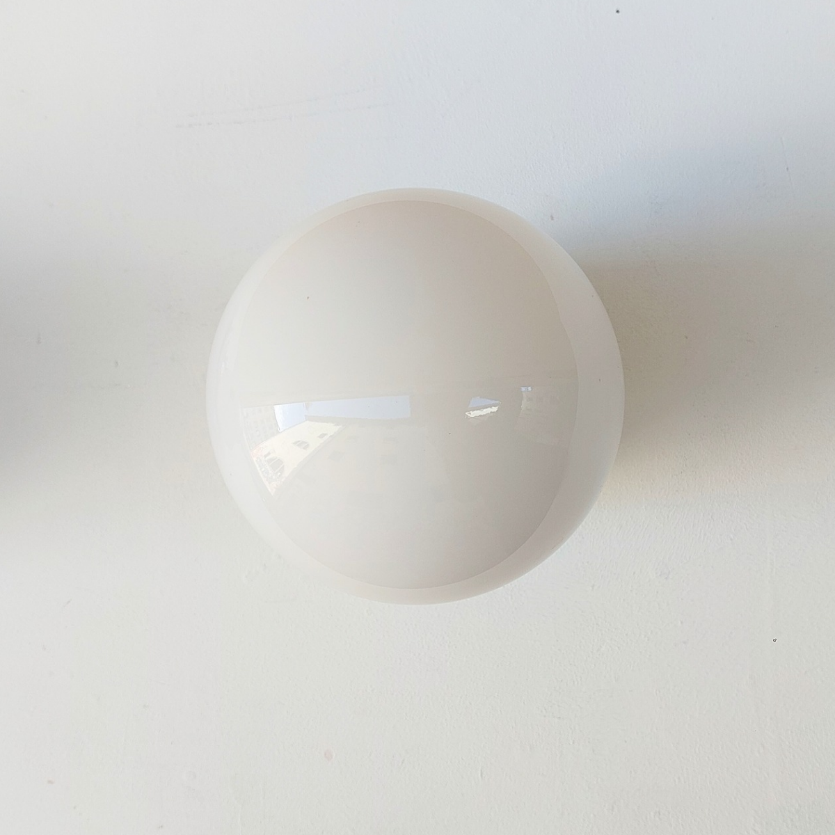 70's white porcelain wall light