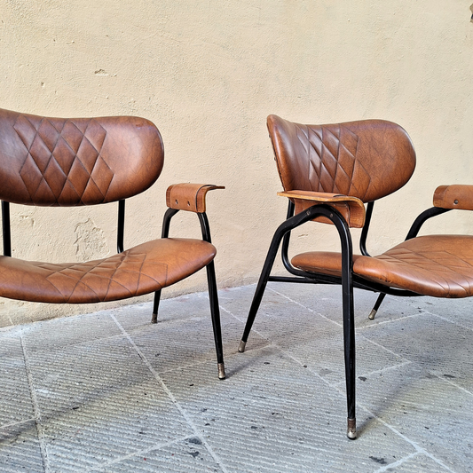 Coppia poltroncine Gastone Rinaldi anni '50
