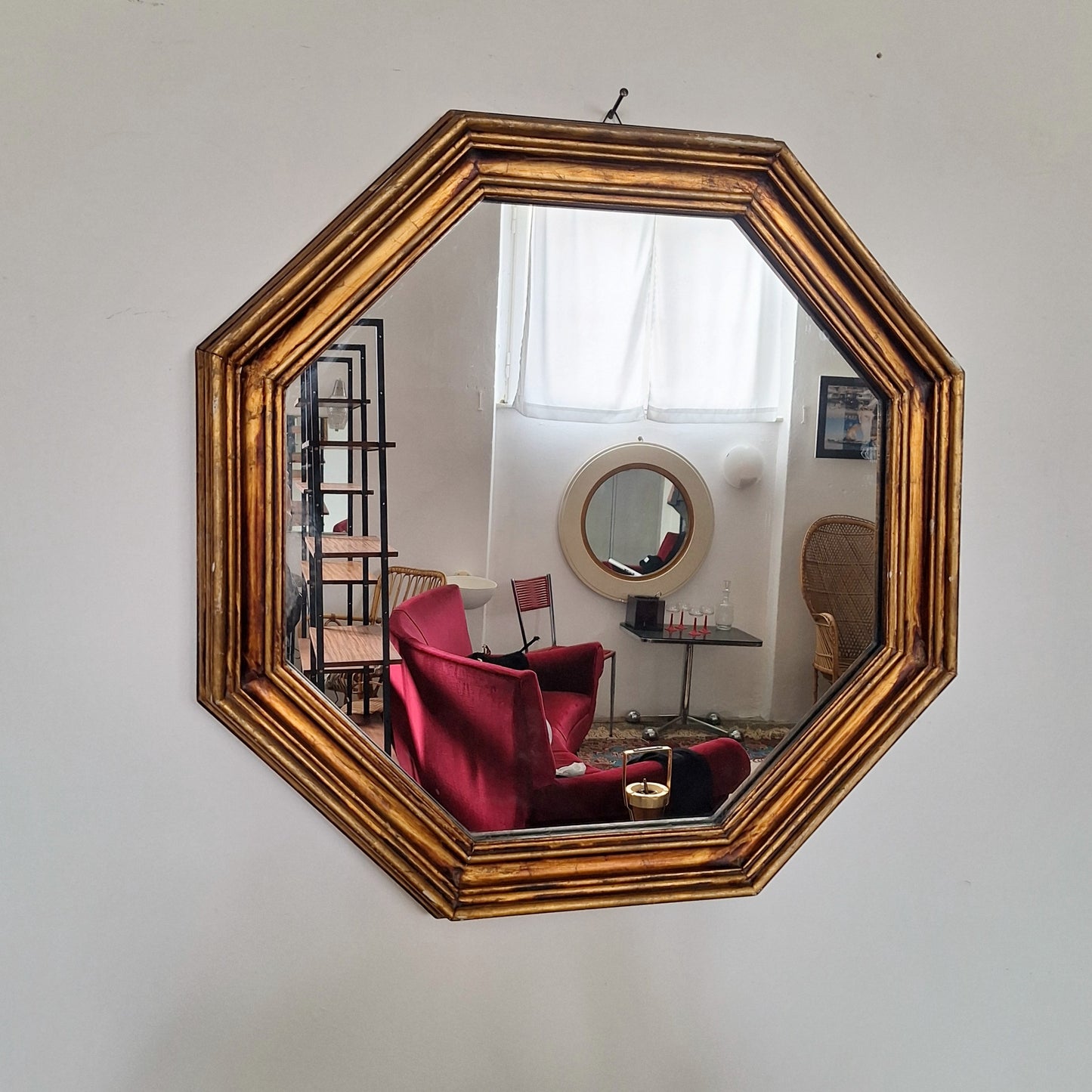 Specchio ottagonale anni '70